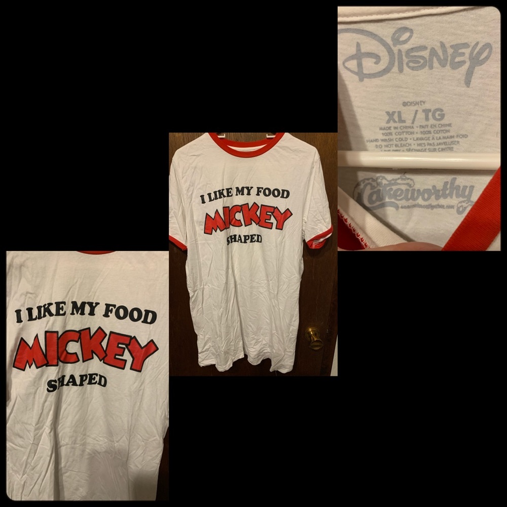 Cakeworthy I LIKE MY FOOD MICKEY SHAPED tee